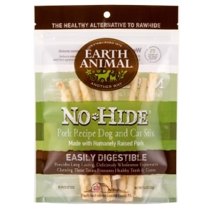 No-Hide Humanely-Raised Pork Stix Natural Rawhide Alternative Dog & Cat Chew