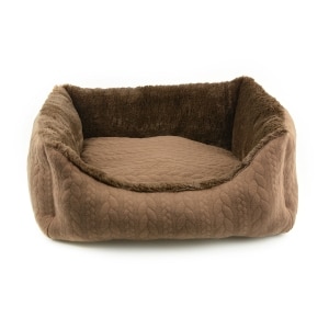 Cable Knit Bolster Bed Brown