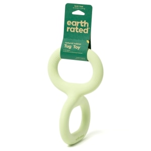 Rubber Tug Green Dog Toy