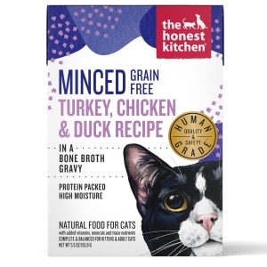 Minced Turkey, Chicken & Duck Bone Broth Recipe Cat Food