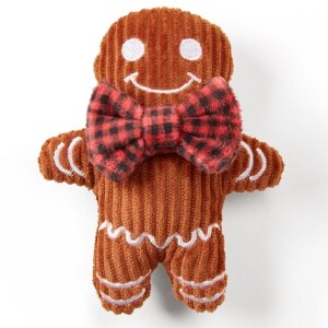 Gingerbread Man Holiday Dog Toy