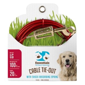 Large Dog Tie-Out with Spring 30'