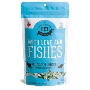 With Love & Fishes Dehydrated Sardines Treats for Cats & Dogs