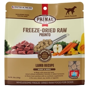 Freeze-Dried Raw Pronto Lamb Recipe Adult Dog Food