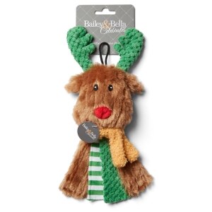 Reindeer Crinkle Holiday Dog Toy