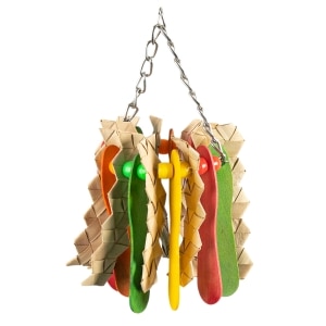 Hanging Palm Leaf Bird Toy
