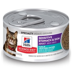 Sensitive Stomach & Skin Tuna & Vegetable Entree Adult Cat Food