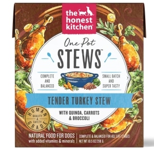 One Pot Stews Tender Turkey Stew with Quinoa, Carrots & Broccoli Dog Food