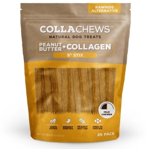 Peanut Butter Collagen 5in Sticks Dog Treats