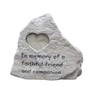 Memorial Stone with Heart Shaped Opening