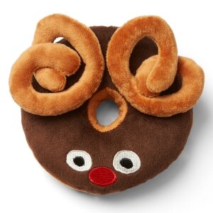 Reindeer Donut Holiday Dog Toy