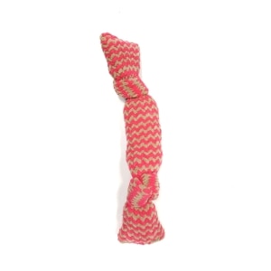Plush Squeaky Red Rope Dog Toy