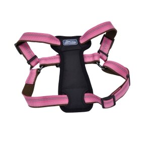 Reflective 1in Adjustable Padded Harness - Pink