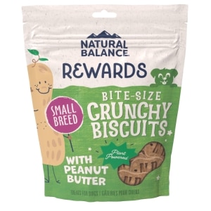 Rewards Plant Powered Crunchy Biscuits Peanut Butter Small Breed Dog Treats