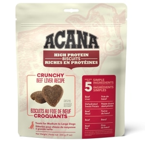High-Protein Biscuits, Crunchy Beef Liver Recipe Medium to Large Dog Treats
