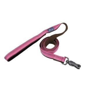 Reflective 1in Leash with Scissor Snap - Pink