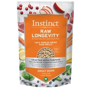 Raw Longevity Freeze-Dried Grass-Fed Lamb Recipe Adult Dog Food