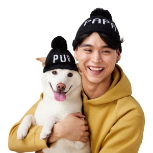 Papa & Pup Black Hat Set