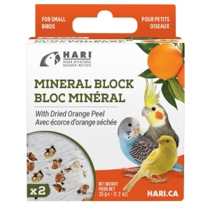 Mineral Block with Dried Orange Peel for Small Birds