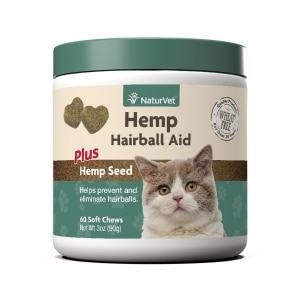 Hemp Hairball Aid Soft Chews for Cats