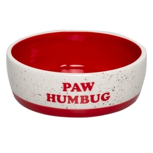 Paw Humbug Holiday Dog Bowl
