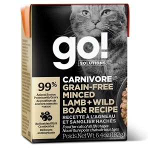 CARNIVORE Grain Free Minced Lamb + Wild Boar Recipe Cat Food