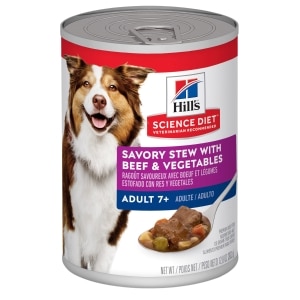 Adult 7+ Savory Stew with Beef & Vegetables Dog Food