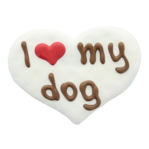 I Love My Dog Heart Cookie