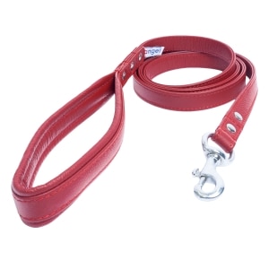 Aspen Leather Leash - Red