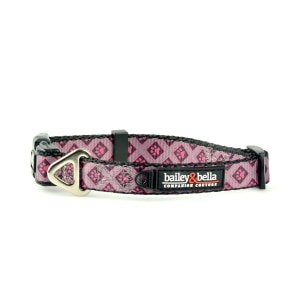 Adjustable Pink Diamonds Dog Collar