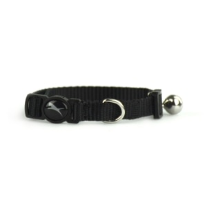 Nylon Adjustable Breakaway Black Cat Collar
