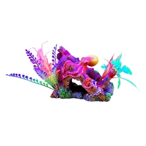 iGlo Fluorescent Ship's Bow with Octopus and Plants Ornament
