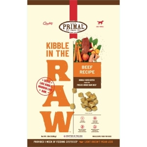 Kibble in the Raw Beef Recipe Adult Dog Food