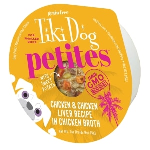 Aloha Petites Chicken & Chicken Liver Recipe in Chicken Broth Dog Food