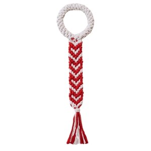 Friendship Bracelet Red Rope Dog Toy