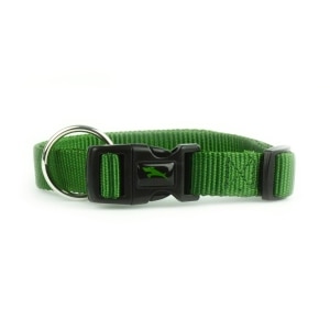 Nylon Adjustable Dark Green Dog Collar