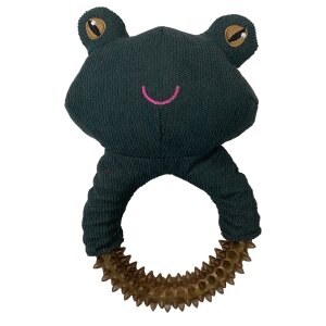 Winter Wonderland Spikey Ring Frog Dog Toy
