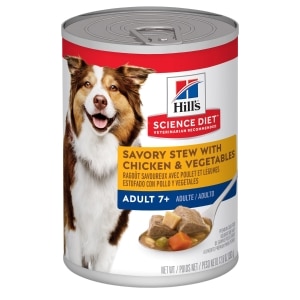 Adult 7+ Savory Stew with Chicken & Vegetables Dog Food