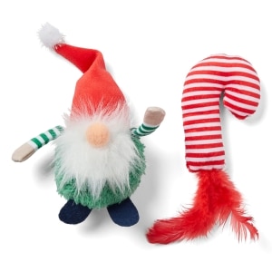 Gnome & Candy Cane Holiday Cat Toys
