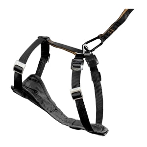 Enhanced Strength Tru-Fit Dog Car Harness & Seatbelt Tether - Black