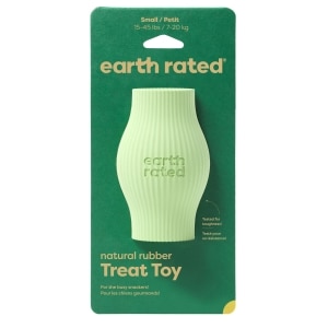 Rubber Treat Green Dog Toy