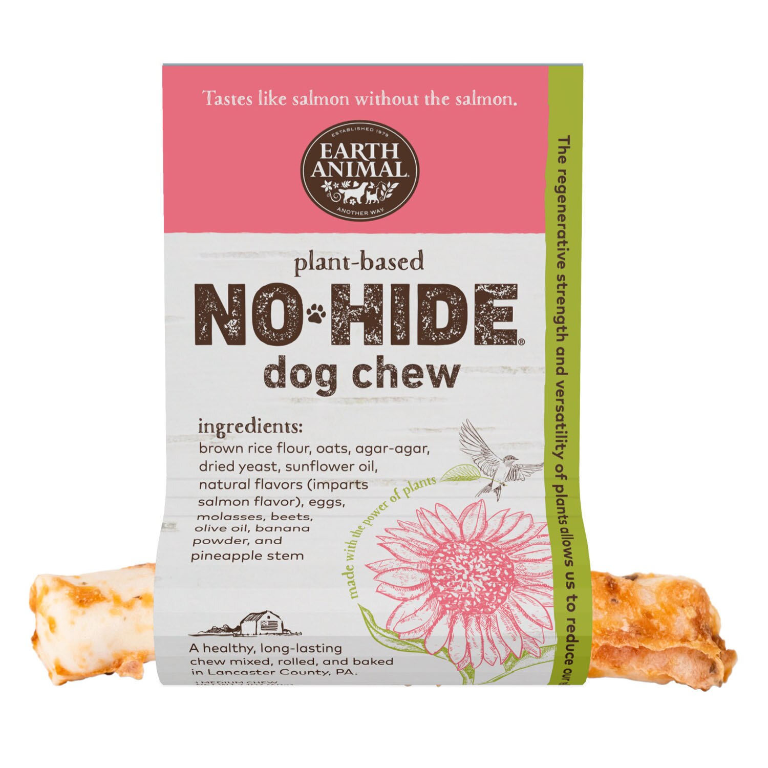 Earth Animal Plant Based No-Hide Salmon Flavour Dog Chew