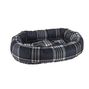Plaid Donut Bed Navy