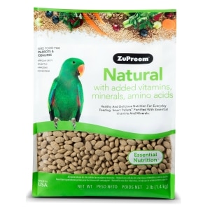 Natural with Added Vitamins, Minerals, Animo Acids for Parrots & Conures