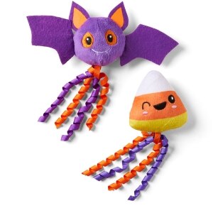 Bat & Candy Corn Halloween Cat Toy