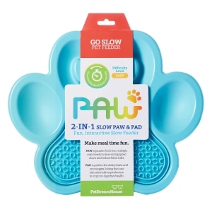 PAW 2-in-1 Slow Feeder & Lick Pad Blue