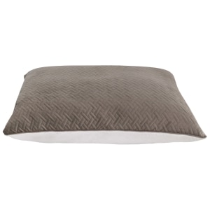 Quilted Velvet Pillow Bed Taupe