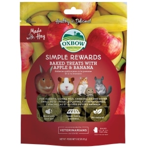 Simple Rewards Apple & Banana Baked Treats for Small Animals