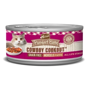 Purrfect Bistro Grain Free Cowboy Cookout Morsels in Gravy Recipe Cat Food