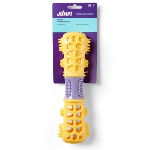 Dental Stick with Squeaker Yellow Dog Toy